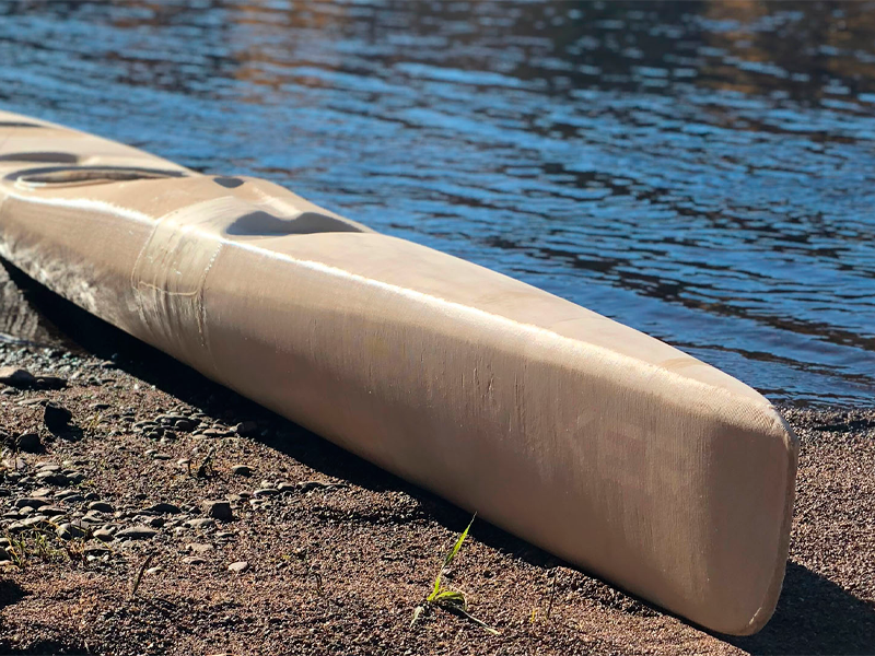 A kayak 3D printed with the UPM Formi 3D 20/19 pellets
